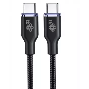 Cabo USB-C para USB-C 60W Glamour 1,5m preto