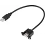 Renkforce Cabo USB USB 2.0 ficha USB-A, conector fêmea USB-A 0,25 m preto para instalação, aparafusável RF-5720402 (RF-5720402)