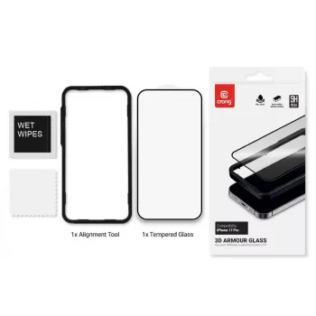 Moldura de montagem para proteção de ecrã em vidro temperado – Crong – para iPhone 17 Pro