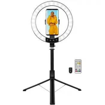 LogiLink anel de luz para smartphone com tripé pau de selfie, DM 20cm (AA0156)