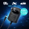 Carregador de baterias QOLTEC Modelo 52660 — 6V/12V, carregador 6W