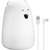 Goobay luz de presença LED urso polar, branco quente e 7 cores RGB, sensor tátil, Li-Ion 3,7 V 1200 mAh