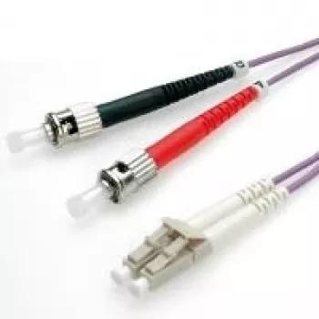 Cabo de fibra ótica VALUE 50/125µm OM4, LC/ST, violeta 1,0m (21.99.8771)
