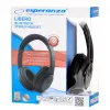 Auscultadores Esperanza Libero EH163K sem fios com arco música Mini-USB Bluetooth preto