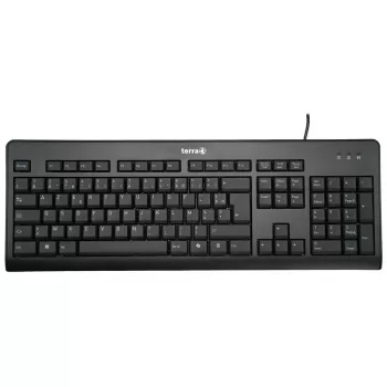 Teclado Wortmann AG TERRA 1500 – tamanho completo USB QWERTZ, layout francês, preto, rato incluído