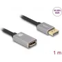 Cabo de extensão DisplayPort DeLOCK 8K 60 Hz 1 m cinzento metal sem bloqueio