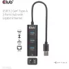 Hub USB CLUB3D USB 3.2 Gen1 Type-A com 3 portas e Gigabit Ethernet