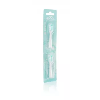 Cabeça de escova de encaixe ETA ETA070990200, 2 unid., cerdas médias, turquesa/branco