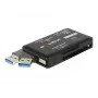 Leitor de cartões SuperSpeed USB DeLOCK CF SD Micro SD MS M2 xD 5 Gbps