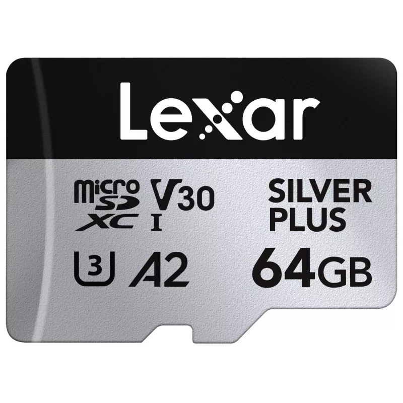 Cartão microSD Lexar 64 GB UHS-I Classe 3 SILVER PLUS