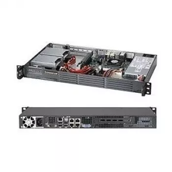 Caixa de computador Supermicro SC504-203B Mini Tower preta