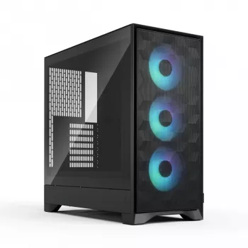 Caixa de PC Midi-Tower Fractal Design Pop 2 Air preto Solid — suporte ATX, 3 ventoinhas frontais de 120 mm, baías para unidades de 2,5/3,5 inch, 215×481×462 mm