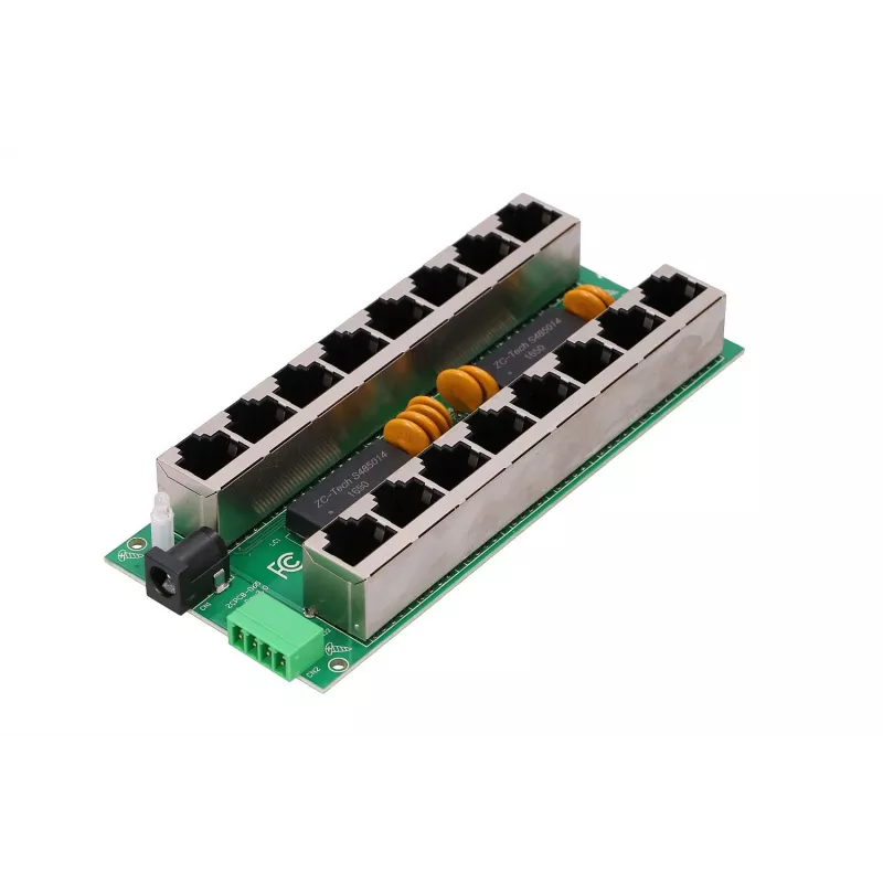 Injetor PoE Extralink Gigabit 8 portas 1000 Mb/s RJ45 modo B