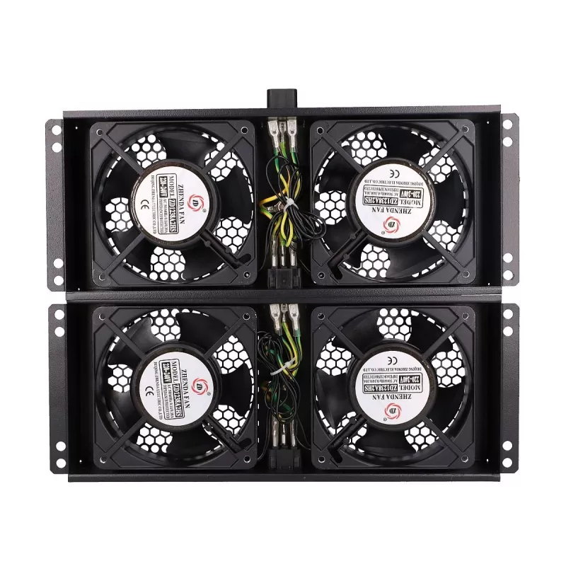 Ventilador de arrefecimento Extralink EX.8673 unidade de ventilação de 4 vias para armários verticais cabo de 2 m ficha EU