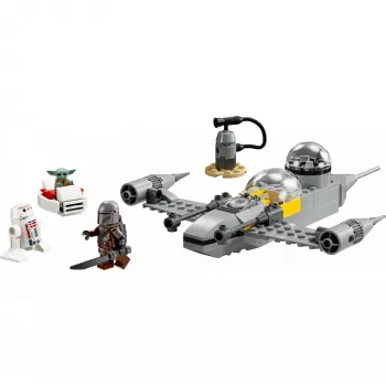 LEGO Star Wars Conjunto 75410 Modelo N-1 Starfighter com 92 peças, minifiguras Mando e Grogu