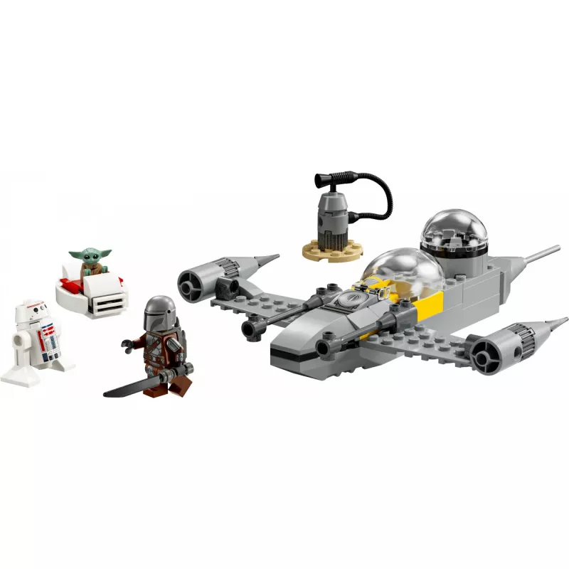 LEGO Star Wars Conjunto 75410 Modelo N-1 Starfighter com 92 peças, minifiguras Mando e Grogu