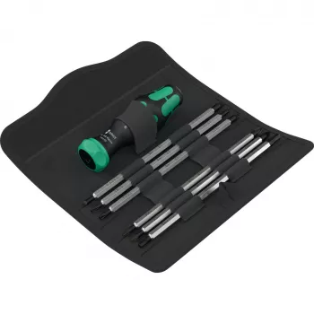 Chave de fendas multi-bit Wera Kraftform Kompakt Vario RA 7 peças 220 mm