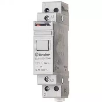 Interruptor de impulso FINDER 24VAC 20.21.8.024.4000 Série 20 para calha DIN 1S 16A 20.21.8.024.4000 (202180244000)