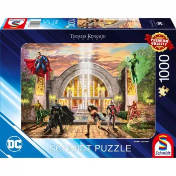 Thomas Kinkade Studios: DC Justice League - Hall Of Justice, Puzzle 1000 peças