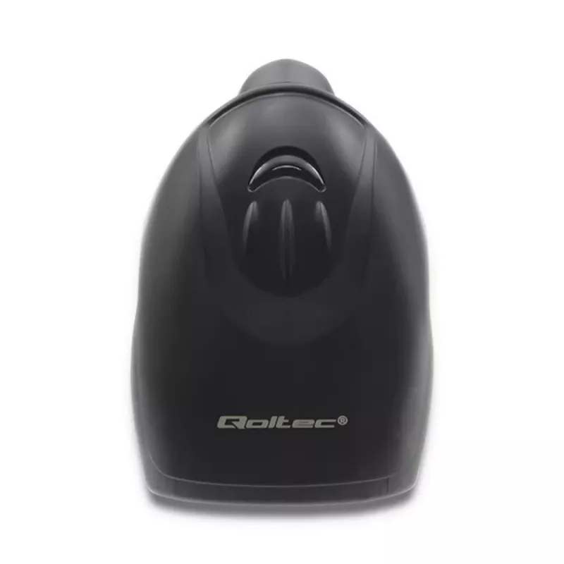 Leitor laser de códigos de barras 1D CCD Qoltec 50866, USB, preto