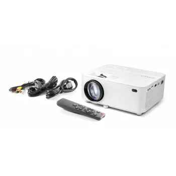 Projetor de distância padrão Technaxx TX-113 1800 ANSI lúmenes LED 800x480 branco