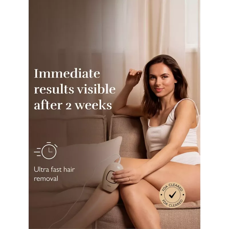 Depiladora Silk'n IPL Infinity Fast 600k flashes, sensor de tom de pele, bege