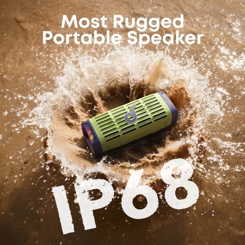 Altifalante portátil Anker Soundcore Boom 3i — 50 W, Bluetooth, à prova de água, verde