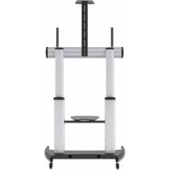 Suporte Móvel Manhattan para TV e Monitores, para ecrãs: 60 a 100 polegadas, compatibilidade VESA: todas entre 200x200 e 800x600mm – verifique as dimensões dos quatro orifícios de fixação na parte traseira do ecrã para garantir a compatibilidade, máx. 100kg, altura ajustável 1200 a 1685mm, LFD, suporte