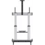 Suporte Móvel Manhattan para TV e Monitores, para ecrãs: 60 a 100 polegadas, compatibilidade VESA: todas entre 200x200 e 800x600mm – verifique as dimensões dos quatro orifícios de fixação na parte traseira do ecrã para garantir a compatibilidade, máx. 100kg, altura ajustável 1200 a 1685mm, LFD, suporte