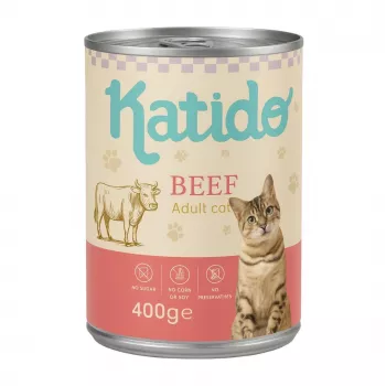 KATIDO Vaca - Alimento Húmido para Gatos - 400 g