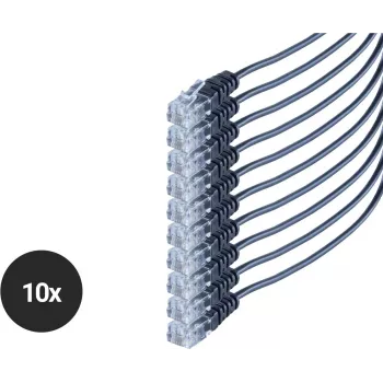 Cabo telefónico ShiverPeaks SO70084-1-SET10 com ficha RJ11, conjunto de 10