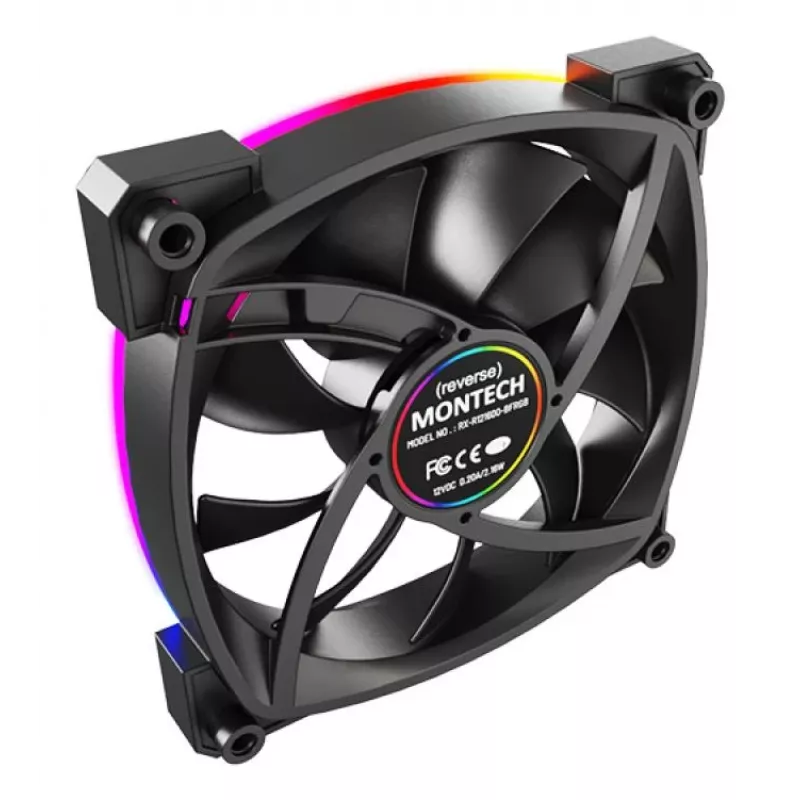 Ventoinha para caixa de computador Montech RX120 PWM 12 cm preto 3 unid.