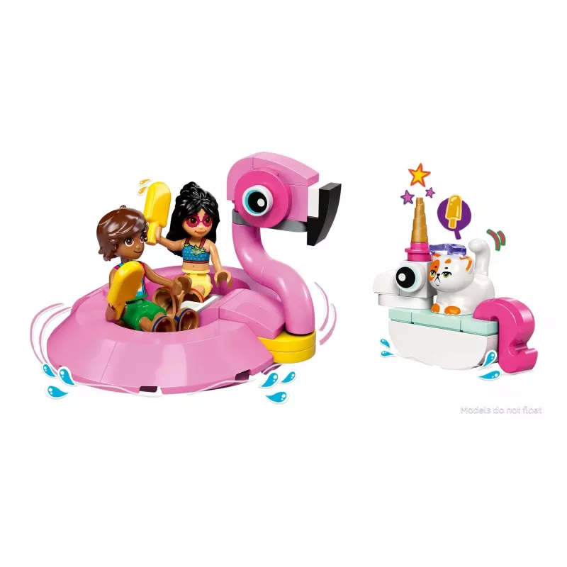 Brinquedo de construção LEGO Friends conjunto 42658 Festa na piscina com unicórnio e flamingo, figuras e acessórios