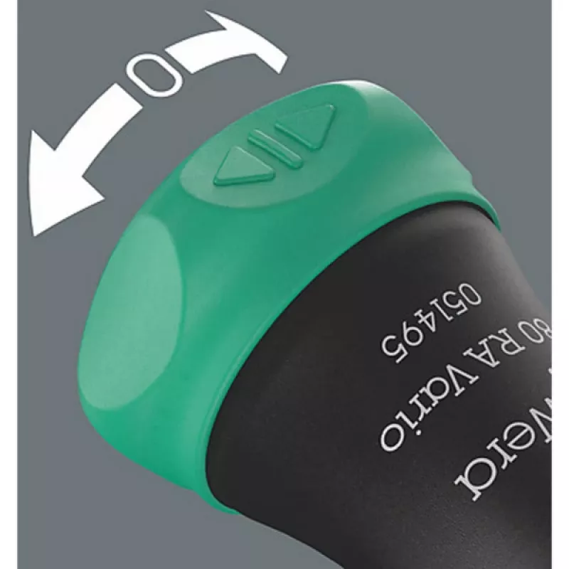 Wera 80 RA Vario 05051495001 cabo de chave de fendas com roquete, 113,5 mm, preto/verde