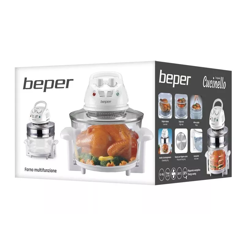 Vaporizador elétrico Beper BF.640 2 andares, temporizador ajustável, vaporizador de mesa