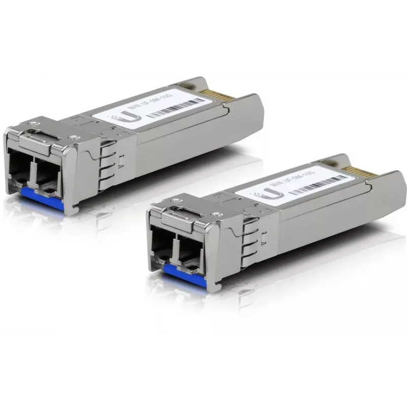Transceptor de fibra ótica SFP+ Ubiquiti UACC-OM-SM-10G-D-2 10 Gbps 1310 nm LC Single-Mode 10 km (pack de 2)