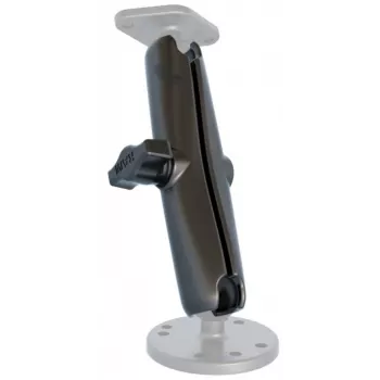 Braço de suporte de dupla tomada para tablet/dispositivo RAM Mounts RAM-B-201U-C, alumínio, esfera 2,54 cm, altura 152,4 mm, preto