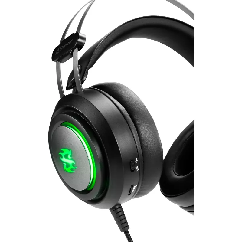 Headset Sharkoon Skiller SGH30 com fios Gaming com arco de cabeça, preto
