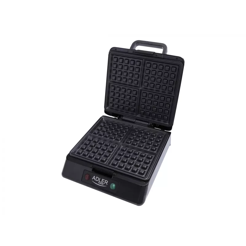Adler AD 3036 máquina de waffles para 4 waffles preto, cinzento 1500 W