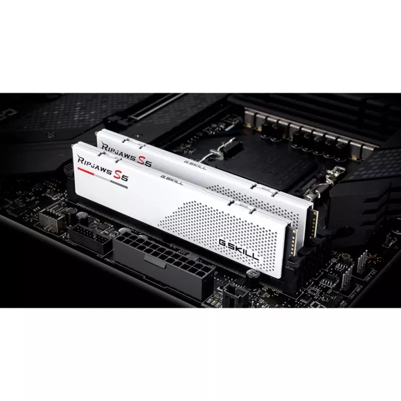 DIMM 32 GB DDR5-6000, memória branca, F5-6000J2836G16GX2-RS5W, Ripjaws S5, INTEL XMP