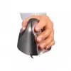 BakkerElkhuizen Evoluent 4 Esquerdo, canhoto, design vertical, laser, 2600 DPI, preto, cinzento, prateado