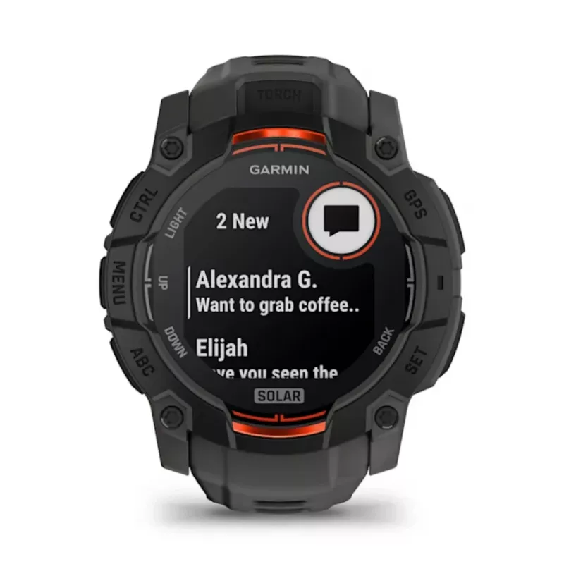 Smartwatch GPS Garmin Instinct 3 Solar 1,3 polegadas MIP 176x176 Ecrã tátil Preto