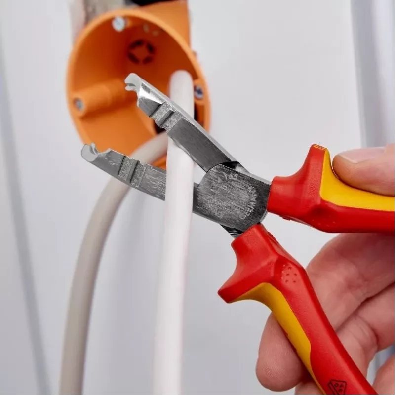 Alicate de descarnar Knipex 13 46 165 vermelho, amarelo