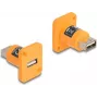 Módulo D-Type DeLOCK USB 2.0 conector fêmea Type-A para conector fêmea laranja