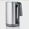Chaleira elétrica SEVERIN WK 3449 — 1,7 l, 2400 W, aço inoxidável/plástico, preto-prateado
