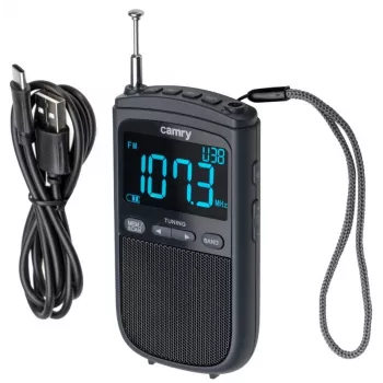 Camry | Mini rádio portátil | CR 1905 | Função despertador | Preto