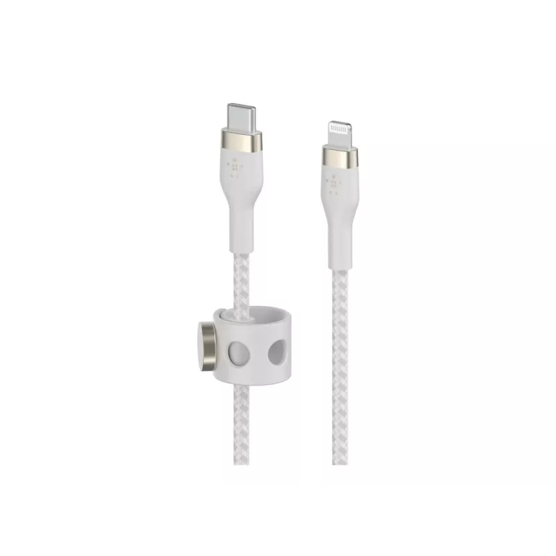 Belkin BOOST CHARGE - Cabo Lightning - USB-C macho de 24 pinos para Lightning macho - 2 m - branco - para Apple iPad/iPhone/iPod (Lightning)