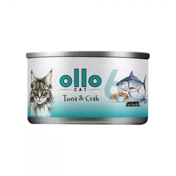 Ollo Atum com Caranguejo em Caldo Nº 6 70 g
