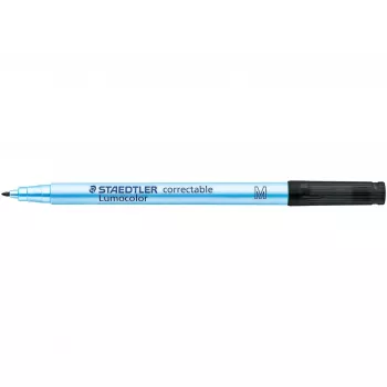 Marcador Staedtler Lumocolor Correctable 305 M-9 ponta fina preto