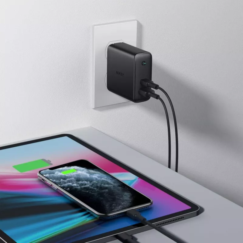 Carregador de parede PA-D3 2xUSB Power Delivery (1xUSB+1xUSB C) 5,4A 60W Dynamic Detect